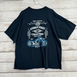 Bourbon Street Choppers New Orleans Short Sleeve T-Shirt Mens 2XL Black